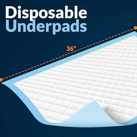 Medpride Disposable Underpads 23'' X 36'' (50-Count) Incontinence Pads Puppy dog - Picture 7 of 11